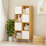 Libreria bianca per studio misura con 8 scomparti di stoccaggio 4 cassetti e spazio per 35 libri