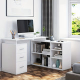 Scrivania con ripiani e cassetti, scrivania a L tavolo angolare a L grande scrivania