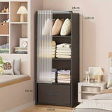 Mobiletto a cinque ripiani multifunzionale facile da montare semplice armadio per vestiti