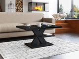 Tavolino Design Moderno Piano 50mm Tavolino da Salotto 90x45x60cm
