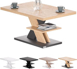 Tavolino Design Moderno Piano 50mm Tavolino da Salotto 90x45x60cm