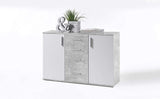 Sideboard in Imitazione di Quercia San Remo Chiaro/Bianco, ca. 80x82x35cm