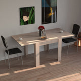 Tavolo Quadrato Allungabile Apertura a Libro Design Moderno Ribaltabile 4-8 Posti