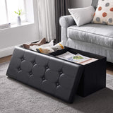 Poggiapiedi Sgabello Pieghevole Carico Max. 300 kg Nero LSF701