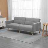 Divano Letto Matrimoniale con Tessuto e Regolabile 205x88x80 cm Grigio