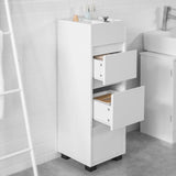 Vicco Mobiletto Bagno salvaspazio con Ruote Cassettiera