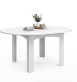 Tavolo da pranzo rotondo allungabile 4-8 persone Bianco 120-160 cm