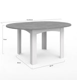 Tavolo da pranzo rotondo allungabile 4-8 persone piano effetto faggio nero 120-160cm