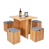 Tavolo da pranzo mobile pieghevole in legno massello multifunzionale