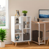 Libreria, divisorio per ambienti, scaffale in piedi bianco scaffale portaoggetti per soggiorno