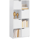 Scaffale con 8 scomparti, scaffale a cubo con 4 ante, scaffale da ufficio