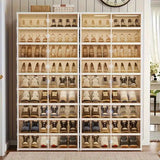 Scarpiera Pieghevole Grande Capacità Plastica Resistente Uso Multiuso per Soggiorno