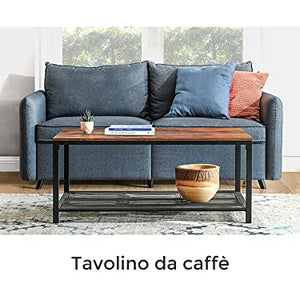 Tavolino da Caffe Porta Pc Laterale Divano Letto Metallo legno con Ruo –  Vicco