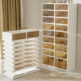 Scaffale per Scarpe Pieghevole a 9 Ripiani 18 Paia Organizzatore in Plastica