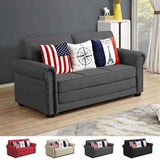 Divano Pronto Letto Componibile in Tessuto con Cuscini