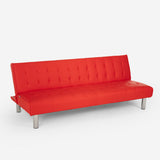 Divano letto 2 posti in similpelle reclinabile design moderno
