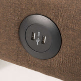 Divano letto in tessuto con porta USB e gambe in metallo design Astralis