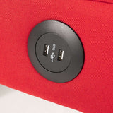 Divano letto in tessuto con porta USB e gambe in metallo design Astralis