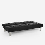 Divano letto 2 posti in similpelle reclinabile design moderno