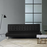 Divano letto 2 posti in similpelle reclinabile design moderno