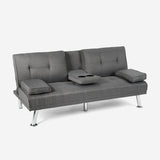 Divano letto 3 posti moderno con tavolino portabevande