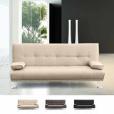 Divano letto 2 posti ecopelle con braccioli casa pronto letto moderno