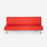 Divano letto 2 posti in similpelle reclinabile design moderno