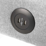 Divano letto in tessuto con porta USB e gambe in metallo design Astralis