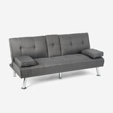 Divano letto 3 posti moderno con tavolino portabevande