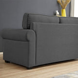 Divano Pronto Letto Componibile in Tessuto con Cuscini
