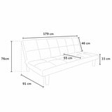 Divano Letto Design in tessuto 2 Posti per casa e ufficio