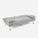 Divano letto 3 posti moderno con tavolino portabevande