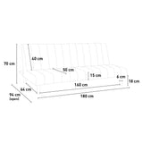 Divano letto 2 posti in similpelle reclinabile design moderno