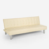 Divano letto 2 posti in similpelle reclinabile design moderno