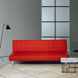 Divano letto 2 posti in similpelle reclinabile design moderno