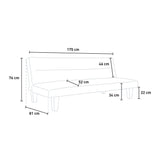Divano letto in microfibra velluto 2 posti design moderno Ametista Rainbow