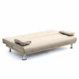 Divano letto 2 posti ecopelle con braccioli casa pronto letto moderno