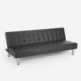 Divano letto 2 posti in similpelle reclinabile design moderno