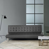 Divano letto 2 posti in similpelle reclinabile design moderno