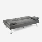 Divano letto 3 posti moderno con tavolino portabevande