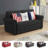 Divano Pronto Letto Componibile in Tessuto con Cuscini