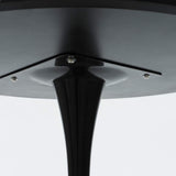 Tavolo rotondo per sale da pranzo nero e bianco