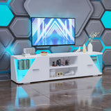 Mobile TV da 150cm Mobiletto con luce LED bianca unità di intrattenimento con contenitore