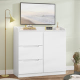 Cassettiera, cassettiera con 3 cassetti, mobiletto laterale con piano di lavoro