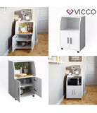 Vicco Armadio da cucina armadio per il microonde Credenza Elio su rotelle