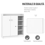 Armadio Scarpiera Bianca Salvaspazio e Moderna in Legno