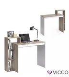 Vicco Scrivania Leo Scrivania Mensola Tavolo PC Scaffale Bianco Sonoma