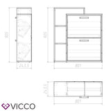 Scarpiera a ribalta Vicco Orlando 2 vani