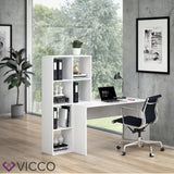 Vicco Scrivania + Scaffale Mara Divisorio Tavolo per computer Tavolo da lavoro