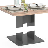 Tavolo da pranzo " 65x65 cm antracite/goldcraft